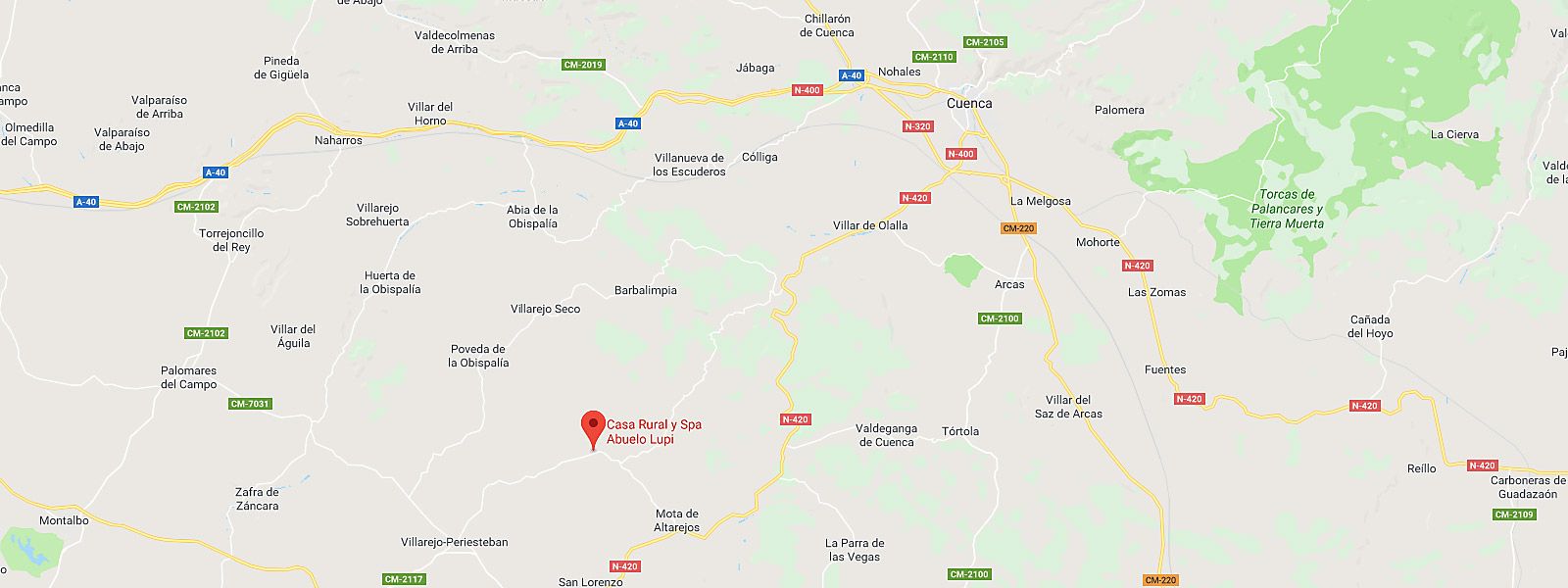 Casa Rural Cuenca spa c&oacute;mo llegar